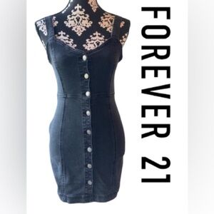 CLEARANCE SALE Forever 21 Denim Dress Button Up